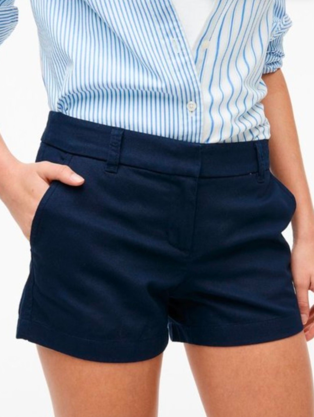 Jcp Navy 100% Cotton Shorts 10
